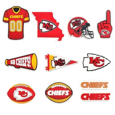 Fit Chiefs 10PC Shoe Charms for crocs clogs Decoration, Team Charms for sports fans - Image 2