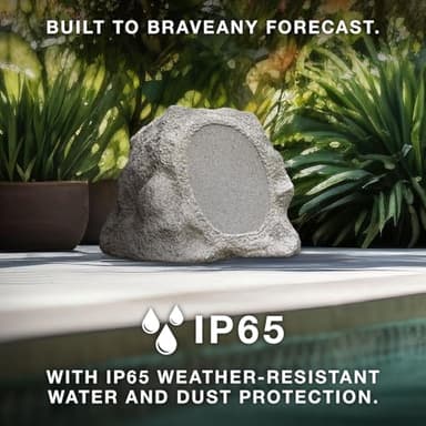 Victrola Rock Speaker Connect, Stone, Wireless Outdoor with Bluetooth 5.3, 22-Hour Battery Life, with Solar Charging, Link Up to 20 Rock Speakers, IP65 Water & Dust Resistant - Image 6