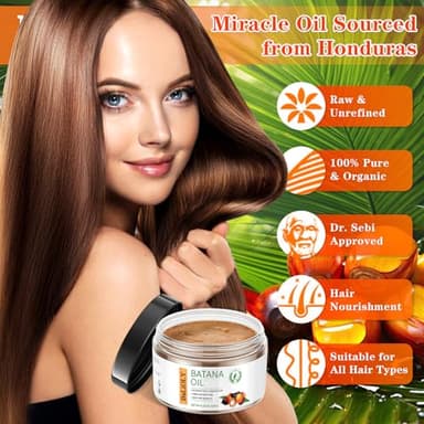 BaLiOLY Batana Oil for Hair Growth - Dr Sebi Organic Raw Botana Oil - 100% Pure Natural Unrefined Batana Hair Mask from Honduras - Prevents Hair Loss, Enhances Thickness, Repairs Split Ends - Image 6