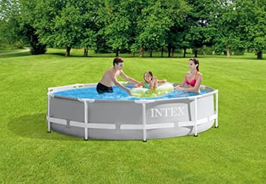 Intex 26701EH Prism Frame Premium Above Ground Swimming Pool Set: 10ft x 30in – Includes 330 GPH Cartridge Filter Pump – SuperTough Puncture Resistant – Rust Resistant – 1185 Gallon Capacity - Image 4