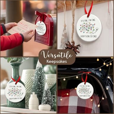 SOL VIBES Christmas Ornaments, Funny Xmas Lights Ornament Gift, Seasonal Gifts for Holiday Birthday Decor, Decorative Hanging on Xmas Tree - Image 6