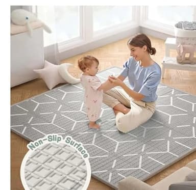 Fodoss Baby Playpen with Mat, Small Play Pen(47x47inch), for Babies and Toddlers, Pen Apartment, Yard Baby, Fence Area Playyard Activity Center (Dark Gray) - Image 5