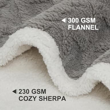 BEAUTYZOO Waterproof Dog Blankets for Small Dogs Washable- Reversable Dog Blanket for Furniture, Sofa, Couch, Crate, Car- Soft Sherpa Dog Throw Plush Pet Bed Blanket Cat Puppy Kitten, 24"x32" Grey - Image 5