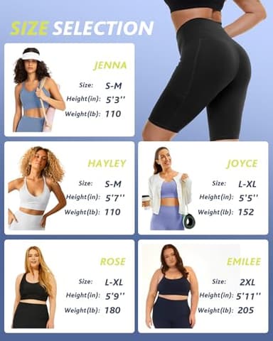 CAMPSNAIL 4 Pack Biker Shorts Women with Pockets – 5"/8" High Waist Tummy Control Workout Gym Yoga Running Compression Shorts - Image 5