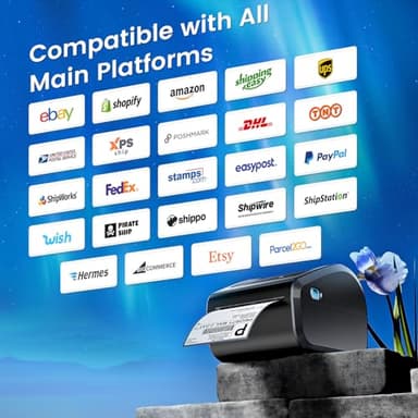 Omezizy Bluetooth Shipping Label Printer 4x6 - D450BT Thermal Label Printer for Shipping Packages, Small Business, Home, Office, Compatible with Amazon, Ebay, Tiktok, Etsy, USPS - Image 6