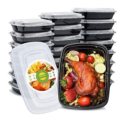 Glotoch Meal Prep Containers Reusable, 50Pack 32oz Plastic Food Prep Storage Containers with Lids,BPA Free,Microwave, Dishwasher Safe Disposable To Go Containers for Meal Plan,Single Compartment - Image 9