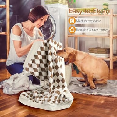 Tivray Dog Bed Cover, Washable Replacement Large Dog Bed Sheet with 3-Sided Continuous Zipper, Waterproof Liner, Soft Plush, Pet Mattress Fluffy Protector, 36x27x3 inch - L, Cover Only Khaki - Image 7