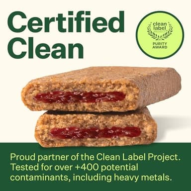 Yumi Organic Toddler Snacks Bars - Gluten-Free, No Added Sugar, 7+ Vegetables, Soft-Baked Crust, Yumi Bars Healthy Toddler Organic Snacks - School Safe and for Lunch Boxes, Strawberry & Rhubarb (30ct.) - Image 7