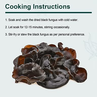 Soeos Dried Woodear Mushroom, Premium Compressed Black Fungus, Dried Black Fungus 7oz. - Image 7