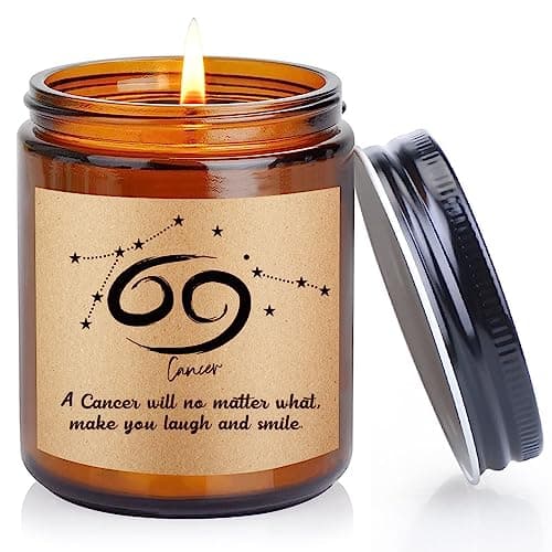 Cancer Zodiac Gifts for Women, Funny Birthday Gifts, Unique Cancer Zodiac Candle Gifts for Best Friends Man Mom Sister Girlfriend 21st 30th 40th 50th, Fun Astrology Present for Grandma Wife Husband - Image 1