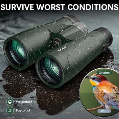 15x54 Binoculars for Adults High Powered with Harness, Phone Adapter and Bluetooth Camera Remote - Super Bright Waterproof Binoculars for Bird Watching Hiking Cruise Travel Stargazing - Image 6