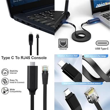 Lenovo 15.6" Laptop Computer for Home Business Student, Intel Dual-Core Processor, 32GB DDR4 RAM, 1TB PCIe SSD, WiFi 6, Bluetooth 5.2, HDMI, Abyss Blue, Windows 11 Pro S, Tichang Type C to RJ45 Cable - Image 3