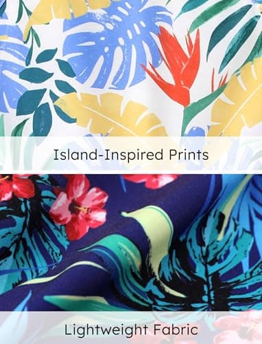 PATPAT Girls Rompers Size 3-4 Navy Blue Tropical Print 2 Pack Rompers For Girls Sleeveless Halter Neck Wide Leg One Piece Spaghetti Strap Jumpsuits Shorts 2 Piece Outfits Hawaiian Jumpsuits - Image 3