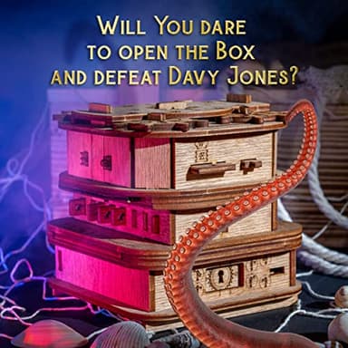 iDventure Cluebox - Davy Jones Locker - Escape Room Game - Puzzle Box - Gift Box - 3D Wooden Puzzle for Adults - Wooden Jigsaw - Brain Teaser - Birthday Gift Gadget for Men - Money Box - Image 6