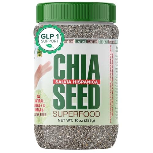 Sanar Naturals Chia Seeds - Omega-3, Protein, Fiber Supplement - GLP-1 Support - Keto and Paleo Friendly - Vegan, Non-GMO, Gluten Free, 10 oz - Image 1