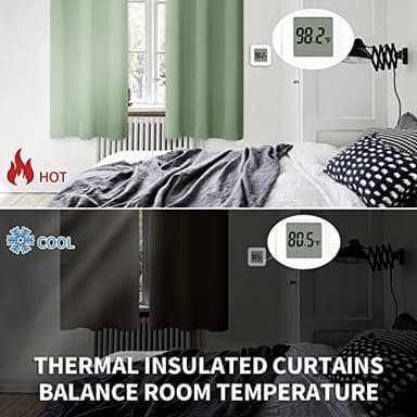 BGment Room Darkening Curtains 120 Inches Long - Grommet Thermal Insulated Drapes Window Treatment Curtains for Bedroom, 2 Panels, 52 x 120 Inch, Grass Green - Image 3