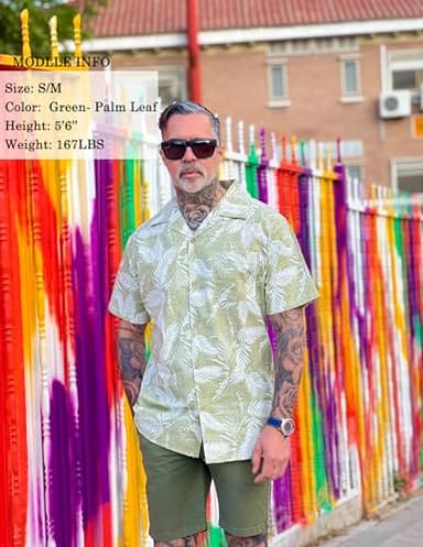 COOFANDY Men's Linen Short Sleeve Shirts Button Down Casual Summer Shirts Front Pocket - Image 2