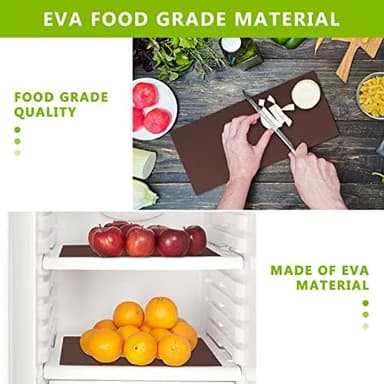 Shelf Liner Cabinet Liners for Kitchen, Non Adhesive Drawer Liner, Durable Washable Waterproof Fridge Refrigerator Mat Pantry Shelf Protector Liner for Shelves, Cupboard, Coffee 23.6 x 393.7 inches - Image 7