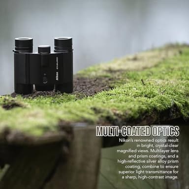 Nikon 10x25 S Dual-Hinge Design Stabilized Binoculars with Multilayer Lens Coatings (Black) Bundle with Focus Camera Binocular Harness and Focus Lens Cleaning Pen (3 Items) - Image 6