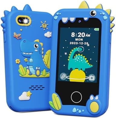 KOKODI Kids Smart Phone, Touchscreen HD Dual Camera Cell Phone for Kids, Christmas Birthday Gifts Dinosaur Child Play Phone for Boys 3-10, Travel Toy Preschool Learning Education Toy - Image 2