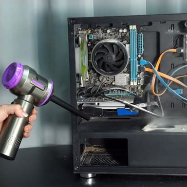 PeroBuno Electric Air Duster, Mini Vacuum Cleaner Cordless, 2-in-1, 200000RPM, 35mins Runtime, Rechargeable Outdoor Blower with 3 Gear for Car Computer Keyboard Cleaning - Image 8