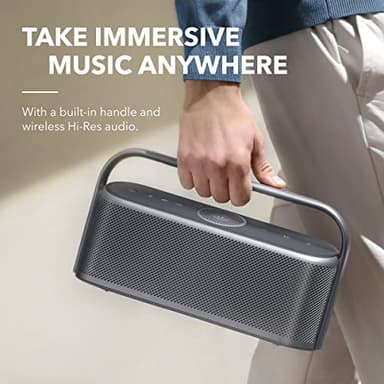 Soundcore Motion X600 Portable Bluetooth Speaker, Hi-Res Spatial Audio with Wireless 50W Sound, IPX7 Waterproof, Pro EQ, AUX-in, Portable Speaker for Home, Office, Backyard and Bathroom Use - Image 6