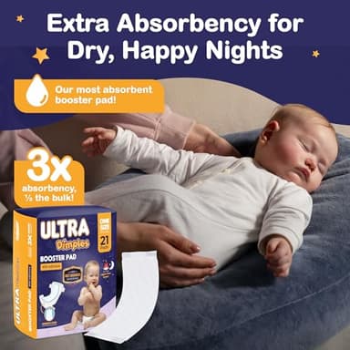 Inspire Ultra Dimples Diaper Booster Pads | Our Most Absorbent Diaper Inserts Ever | Diaper Pads Inserts Overnight or Daytime | Diaper Liners Turn Any Diaper into Super Overnight Diapers for Babies - Image 3