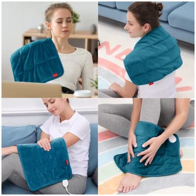 Comfytemp Weighted Heating Pad for Back & Period Cramps, FSA Eligible, Birthday Gifts for Mom Dad Women Men, 2.2lb HSA Electric Heat Pad for Neck Shoulder Pain Relief, 2H Auto-Off Heated Pad, 12x24 - Image 8