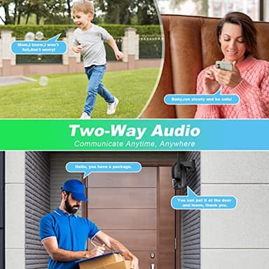 Solar Security Cameras Wireless Outdoor, Security Cameras with 2K 3MP, Battery Powered PTZ WiFi, Color Night Vision, 2-Way Talk, PIR Motion Detection, Spotlight & Siren Alarm for Home Security - Image 6