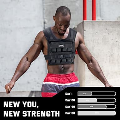 MVRK Weighted Vest Men 35lbs - Weighted Workout Vest With Removable Iron Weights, Heavy Duty Weighted Exercise Vest For Functional Training & Calisthenics - Weight Vest for Men and Women - Image 2