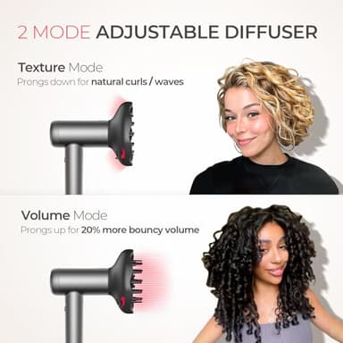 TYMO Hair Dryer with Diffuser, 1500W High-Speed Professional AIRHYPE Lite Blow Dryer with Comb for Fast Drying, 110,000RPM Brushless Motor, 200 Million Ionic Hairdryer, 3 Speeds & 4 Temps, Low-Noise - Image 5