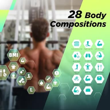 RunStar Digital Bathroom Scale for Body Weight, Body Fat, BMI 28 Measurements, Innovative 8-Electrode Smart Scales FSA&HSA Eligible with Voice Prompt Function High Accurate Bluetooth Weight Machine - Image 4