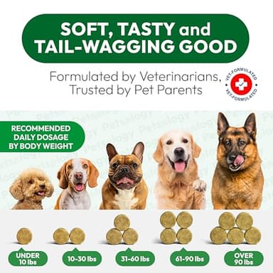 Dog Allergy Relief Chews - 170 Dog Allergy Chews - Itch Relief for Dogs - Omega 3 Fish Oil, Probiotics for Itchy Skin & Hot Spots Allergies, Paw Licking - Dry Skin & Coat Supplement - Immune Health - Image 7