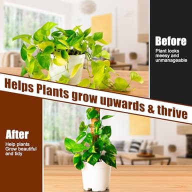 KintKita Large Moss Pole Monstera Plant Support Stakes 116 Inch,4 PCS 20.8 Inch & 2 PCS 16.5 Inch Moss Poles for Plants,Plant Poles for Climbing Plants,Coco Coir Pole for Indoor Plant Grow Upwards - Image 4