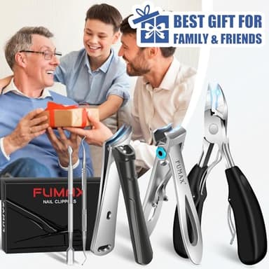 Toenail Clippers for Seniors Thick Toenails, Large Wide Opening Toe Nail Clippers for Men Thick Nails, Heavy Duty Sharp Slanted Nail Clippers Fingernail Clipper Gifts for Men Women - Image 8