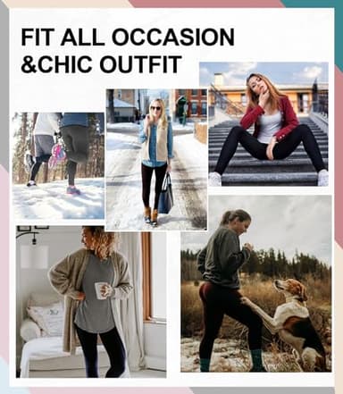 TNNZEET 7 Pack Leggings for Women - High Waisted Yoga Pants Black Leggings Women Full Length - Image 3