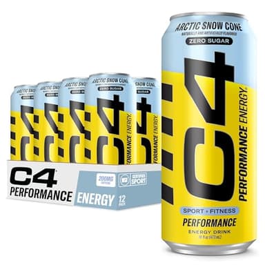 Cellucor C4 Carbonated Zero Sugar Energy Pre Workout Drink + Beta Alanine, (NEW) Sparkling Arctic Snow Cone, 16 Fl Oz, Pack of 12 - Image 1
