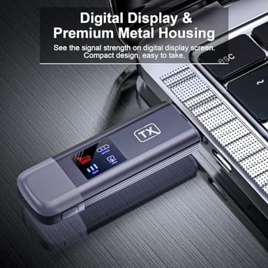 TTQ Wireless HDMI Transmitter and Receiver, TTQ Wireless HDMI Extender 4K Supported, Metal Housing, LED Display, 100FT Range, 2.4G&5G, for PC/Laptop/Camera/HDTV/Projector/TV Box - Image 3