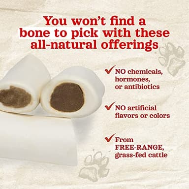 Natural Farm Chicken Filled Bones (3-4 Inch, 6 Pack), Limited Ingredient, Natural Stuffed Dental Dog Bone Treats for Dogs, Made with Real Chicken - Image 5