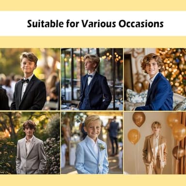 KEYWANTS Suits for Teenage Boys Size 14 Kids Tuxedo Teens Wedding Formal Dresses Outfits Gray Jacket Pants and Vest Set - Image 6