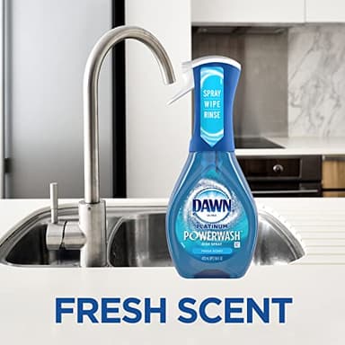 Dawn Platinum Powerwash Dish Spray, Dish Soap Liquid, Fresh Scent Bundle, 1 Spray (16oz) + 3 Refills (16oz each)(Pack of 4) - Image 8
