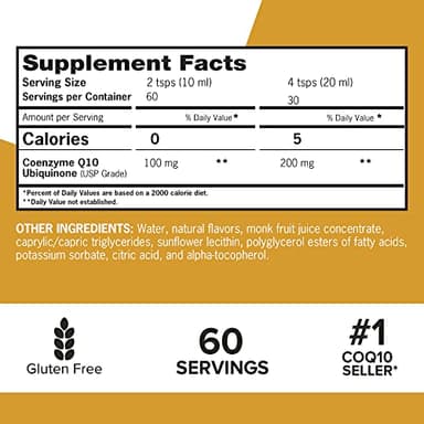 Qunol Liquid CoQ10 100mg, Superior Absorption Natural Supplement Form of Coenzyme Q10, Antioxidant for Heart Health, Orange Pineapple Flavored, 60 Servings, 20.3 oz Bottle - Image 4