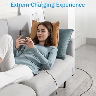 2025 New Super Fast Charger USB C, 2Pack 45W Type-C Android Phone Charger Fast Charging Cord Compatible with Samsung Galaxy S25 ultra/S25+/S25/S24 Ultra/S24/S23 Ultra/S23+/S23/S22 Ultra/S22+/S20 Ultra - Image 6