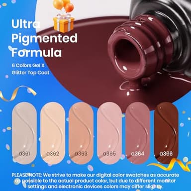 beetles Fall Gel Polish Nail Set 6 Colors Nude Brown Neutral Gel Nail Polish Skin Tones CollectionSoak off Uv Led Lamp Needed Manicure Diy Home - Image 3