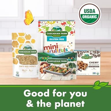 Cascadian Farm Organic Granola, Cinnamon Raisin Cereal, Resealable Pouch, 11 oz - Image 9