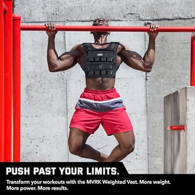 MVRK Weighted Vest Men 65lbs - Weighted Workout Vest With Removable Iron Weights, Heavy Duty Weighted Exercise Vest For Functional Training & Calisthenics - Weight Vest for Men and Women (65lbs) - Image 3
