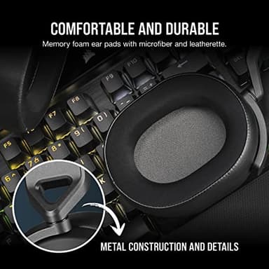CORSAIR HS65 SURROUND Multiplatform Wired Gaming Headset – Dolby Atmos – SonarWorks SoundID – iCUE Compatible – PC, Mac, PS5, PS4, Xbox, Nintendo Switch, Mobile – Carbon - Image 5