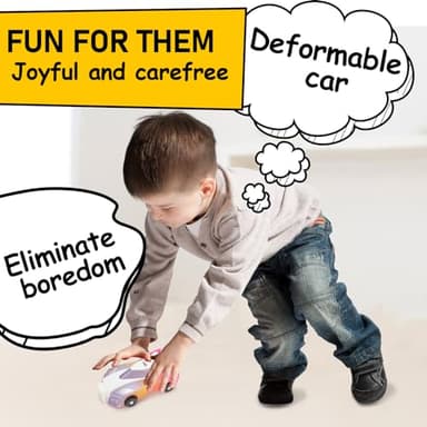 SOYUOI Ultimate Transforming Unicorn Car Toy - Collision to Magical Unicorns!2Pcs Transforming Car-Robot for Kids, Automatic Deformation of Magnetic Connections. Suitable for Boys and Girls Birthday - Image 7