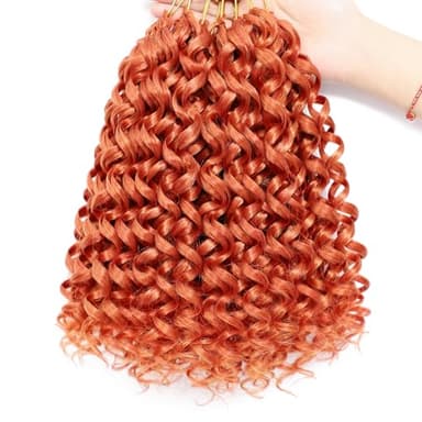 7 Packs GoGo Curl Crochet Hair 10 Inch Short ginger Curly Crochet Hair for Women Deep Wave Beach Curl Crochet Braids Synthetic Braiding Hair Extensions (10 Inch, ginger) - Image 7