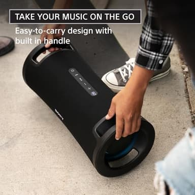 Sony ULT Field 7 Wireless Bluetooth Party Speaker, IP67 Waterproof, Powerful Bass, 30h Battery, Karaoke, Comfortable Handle, and Colorful Lights (SRSULT70), Black - Image 4